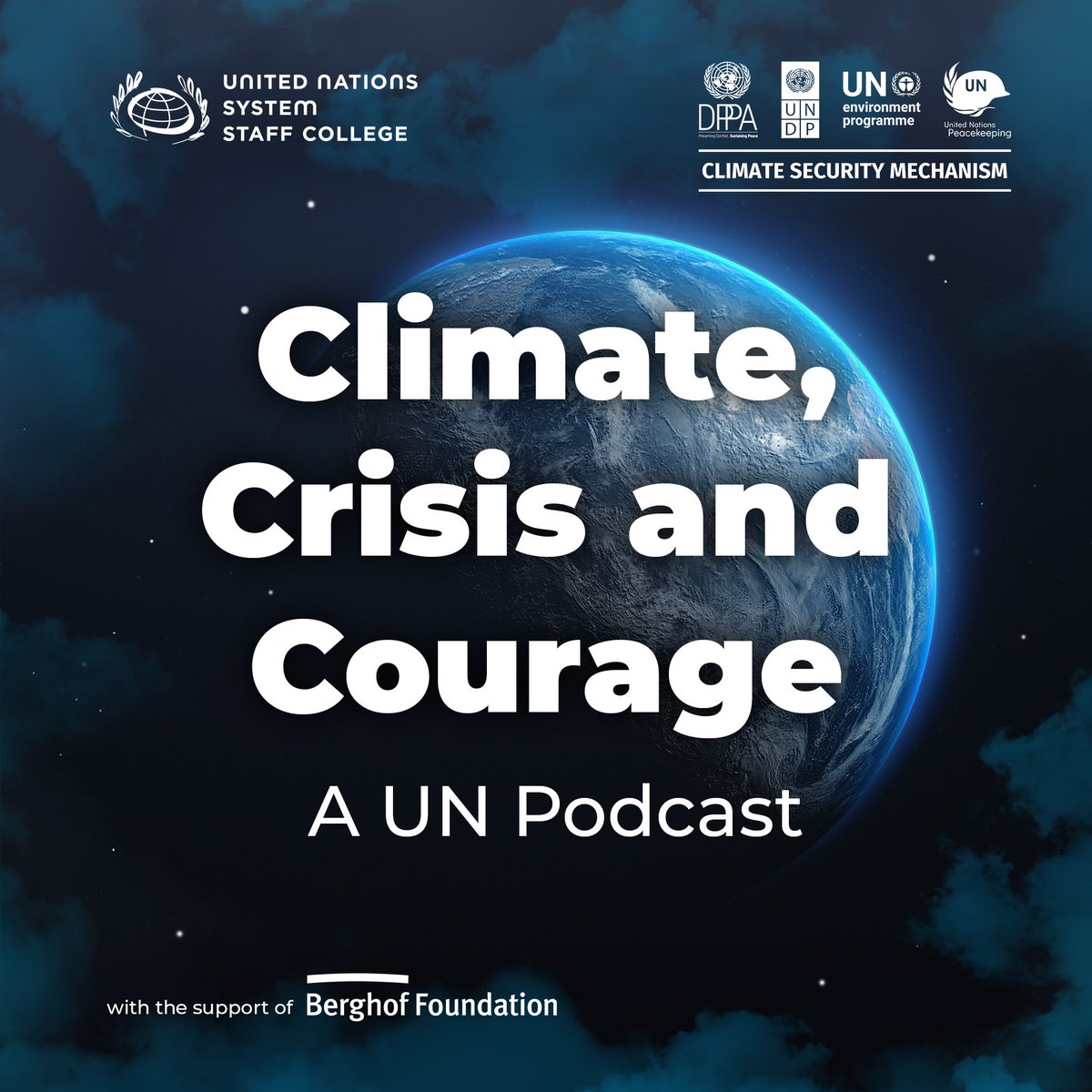 UNSSC's tweet image. 🎙️NEW PODCAST coming soon: Climate, Crisis and Courage

How is #ClimateChange reshaping peace, security, &amp;amp; people’s lives? While most climate podcasts focus on emissions and most conflict podcasts focus on war, this one connects the dots.

🔊 Listen now: open.spotify.com/episode/5xQkLx…