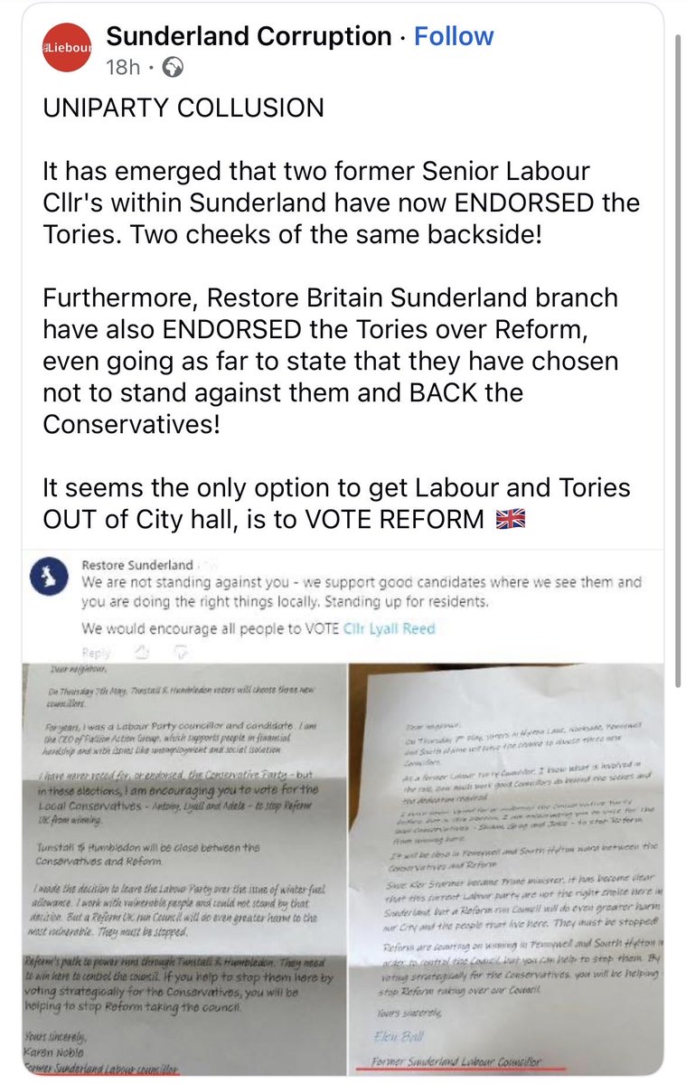 Cllr Andrew Husband / Reform Leader Durham tweet media