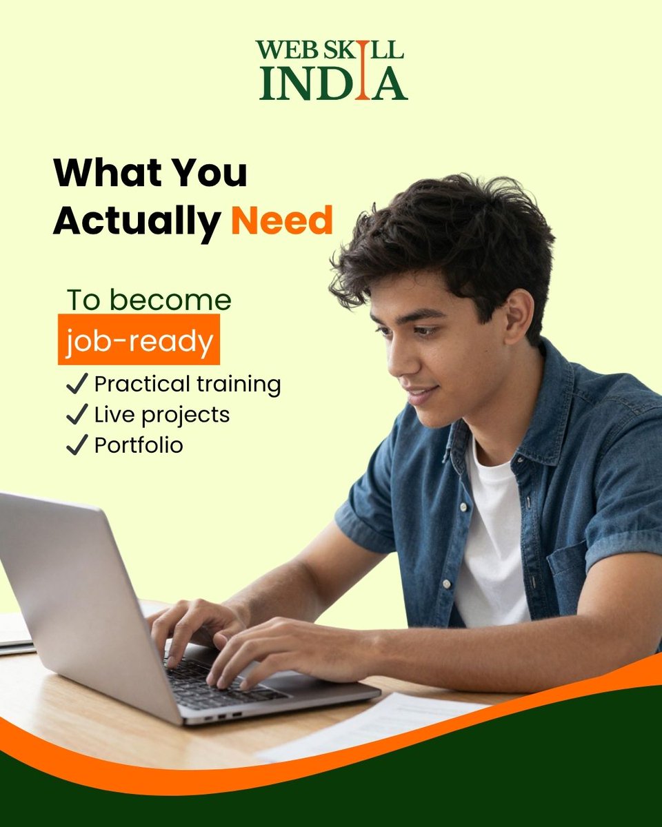 webskillindia's tweet image. The gap between learning and earning is practical experience.

Choose learning that prepares you for real work.

👉 Follow for more skill-based content

#JobReady #PracticalLearning #SkillBasedEducation #DigitalCareer #LearnSkills #CareerUpgrade