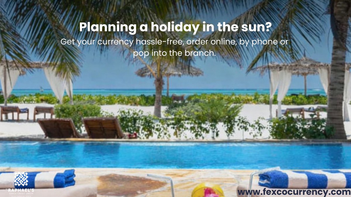 straphaelscu's tweet photo. Thinking about going abroad?
Chat to us today about ordering commission-free currency exchange or enquire about our Everyday loan.
Call on 0818 247 365 or email fexco@straphaelscu.ie

Click the link for more information https://t.co/U8L0oPjAzK https://t.co/5mFcdwzVWo