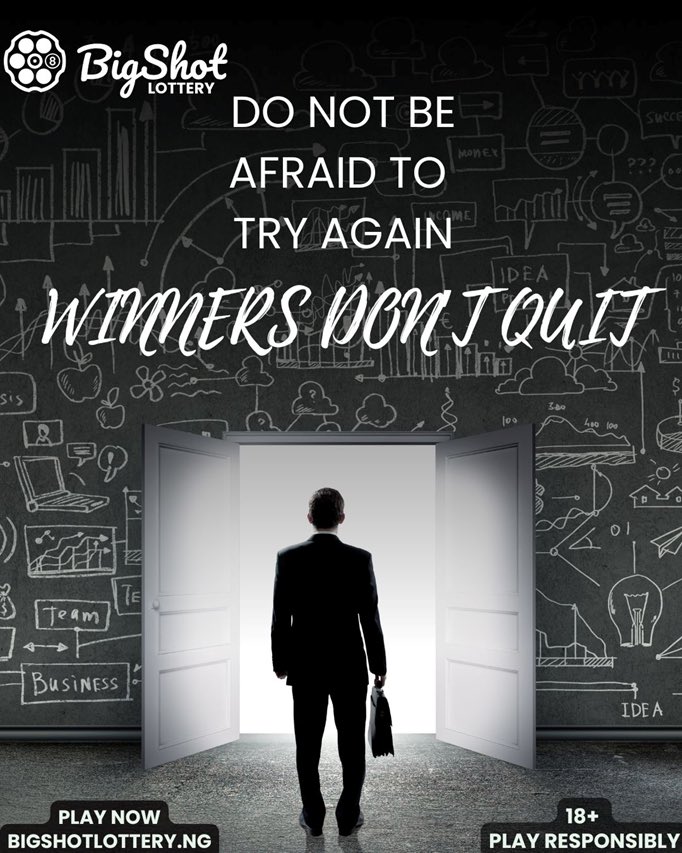 BigshotLottery's tweet photo. Read it again
Go again 
Apply again
Play again 
.
Take as many shots as possible https://t.co/fOP2f3qxnI