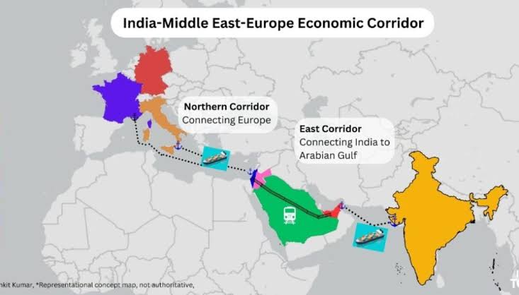 PCEExteriorArg's tweet photo. La guerra de corredores de comercio: la Ruta de la Seda de China asentada y el  IMEC (India–Middle East–Europe Economic Corridor) de la UE, la marioneta de EEUU que solo son planes en infografías y powerpoints (el cuento de la lechera) https://t.co/U0xWWMBYJm https://t.co/mKgnfAJH21