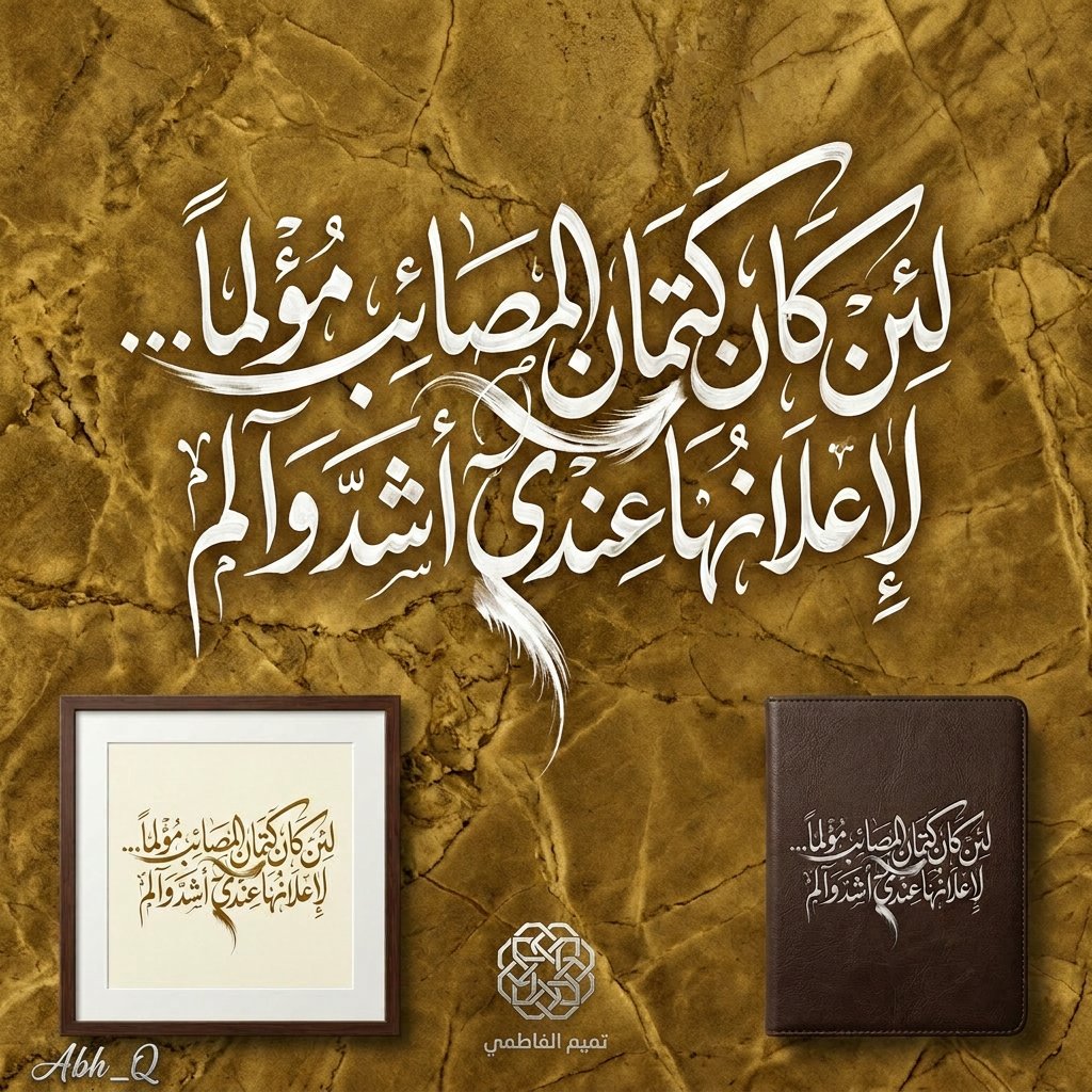 abh_q's tweet photo. أما والذي لا يملِك الأمرَ غيره
... ومن هو بالسر المكتّم أعلمُ
لئِن كان كِتمان المصائبِ مؤلمِاً
... لإعلانُها عِندي أشدّ وآلم
صبرت عن الشكوى حياء وعفّة
... وهل يشتكى لدغَ الأراقم أرقم
وبي كلّ ما يبكي العيون أقلّه
... وإن كنت منه دائماً أتبسم
#شعر تميم الفاطمي https://t.co/KS0H4NIzTd