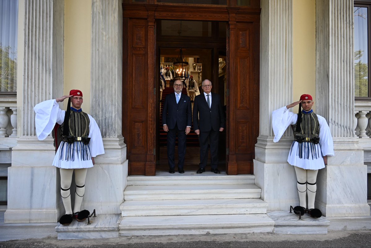 AlarKaris's tweet image. A  very good meeting with Greek President Tassoulas. #Estonia &amp;amp; #Greece share strong, long-standing ties grounded in democratic values &amp;amp; respect for international law. In today’s security environment, our cooperation as #EU partners &amp;amp; #NATO allies matters more than ever.