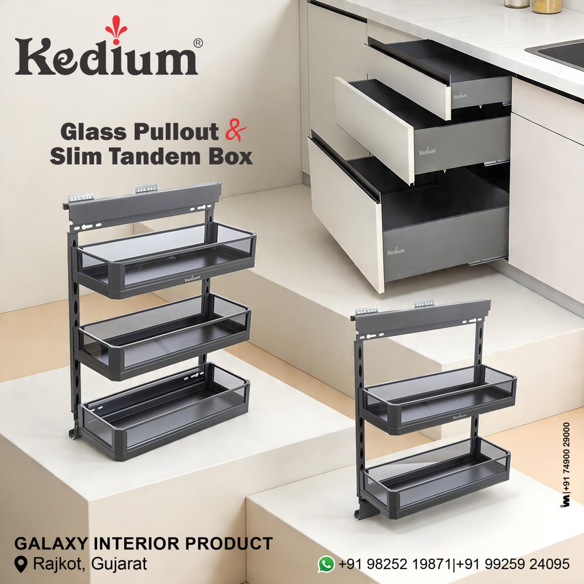 ibais_hardware's tweet image. GALAXY INTERIOR PRODUCTS - RAJKOT

📞Mr. Sanjay Patel - +919825219871
📲ibais.biz/9825219871
.
#GlassPullout #SlimTandemBox #KitchenStorage #ModularKitchen #FurnitureHardware #KitchenOrganization #ModernCabinetry
.
@ibais_hardware