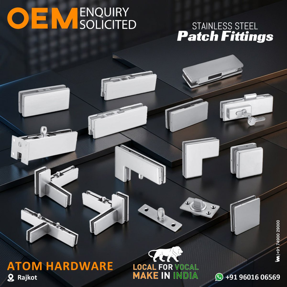 ibais_hardware's tweet photo. ATOM HARDWARE - RAJKOT
๐Mr. Denish Patel - +919601606569
๐ฒhttps://t.co/yF3HwVYccb
.
#PatchFittings #GlassHardware #ArchitecturalGlass #StainlessSteelHardware #DoorFittings #InteriorDesign #HardwareSolutions
.
@ibais_hardware https://t.co/9o0WKC6wMM