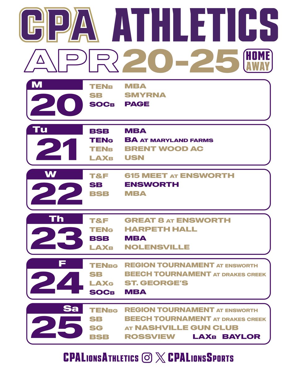 CPA Lions Athletics tweet media