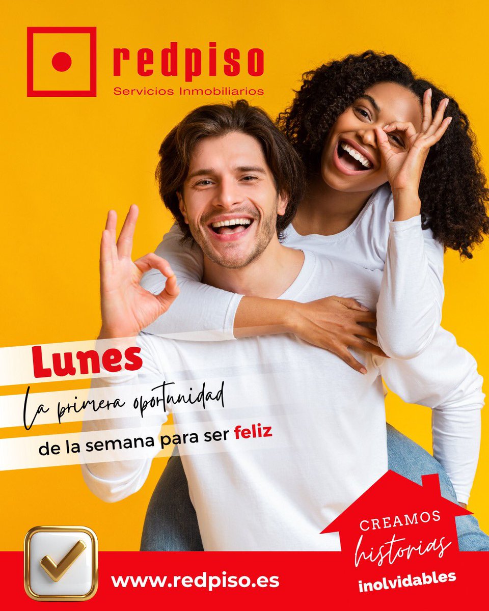 Lunes: el comienzo de algo grande.
Hoy no es “otro lunes”… es tu primera oportunidad de la semana para acercarte a lo que realmente quieres.
👉 Creamos historias inolvidables
🌐 redpiso.es
#Redpiso #LunesMotivación #NuevoComienzo #TuHogar #Vivienda #Inmobiliaria