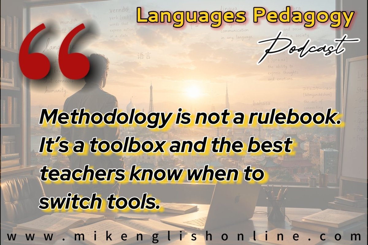 ELT_GlobeTeach's tweet image. Most teachers treat methodology like a rulebook.
That’s the problem.

Real educators don’t follow methods—they select, adapt, and switch.

Pedagogy isn’t rigid. It’s strategic.

🎧 Episodes 203–204 → mikenglishonline.com

#elt #languagelearning #teachertraining