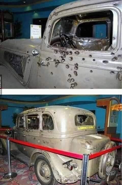 fasc1nate's tweet image. The car in which Bonnie and Clyde's final journey was made. Louisiana, May 23, 1934.

More chilling historical photos: bit.ly/46yA996