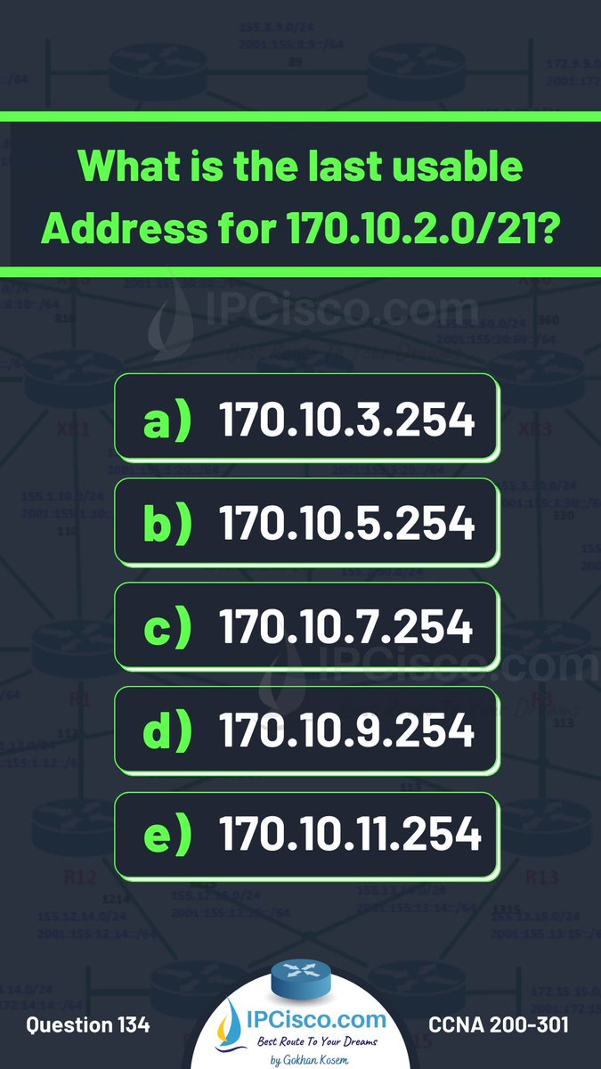 ip_cisco's tweet image. Networking Question!!!
.
Enroll Now: ipcisco.com/membership/
Flashcard Questions: ipcisco.com/ccna-flashcard… 
.
#ccna #network #cisco