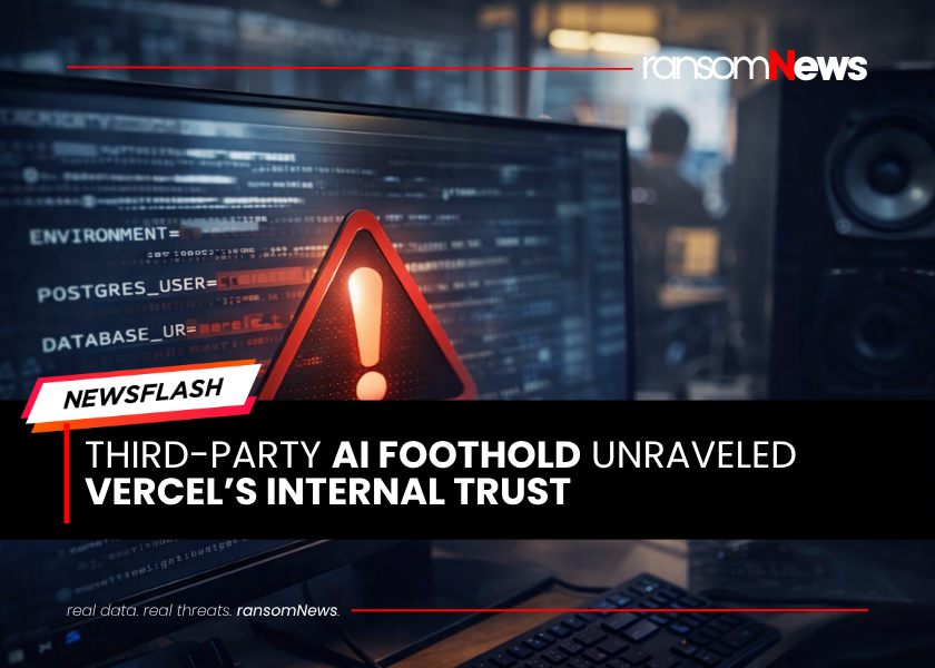 ransomnews's tweet image. ⚠️ Vercel’s “non-sensitive” flag became the breach pivot

A Context.ai compromise let attackers hijack one employee account, reach internal systems, and expose a limited subset of customer credentials after enumerating env vars.

#ransomNews #Vercel #SupplyChain