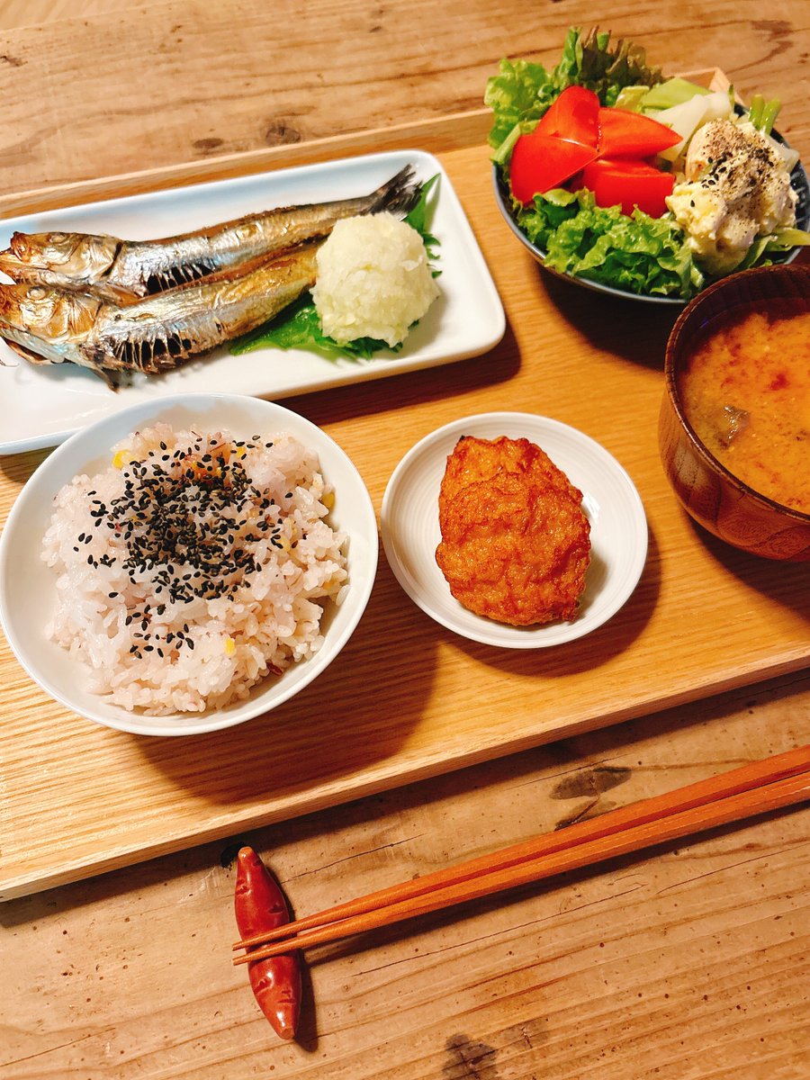 今日の晩ごはん
真いわしの丸干し焼き
お疲れ休みゆっくり休めた
