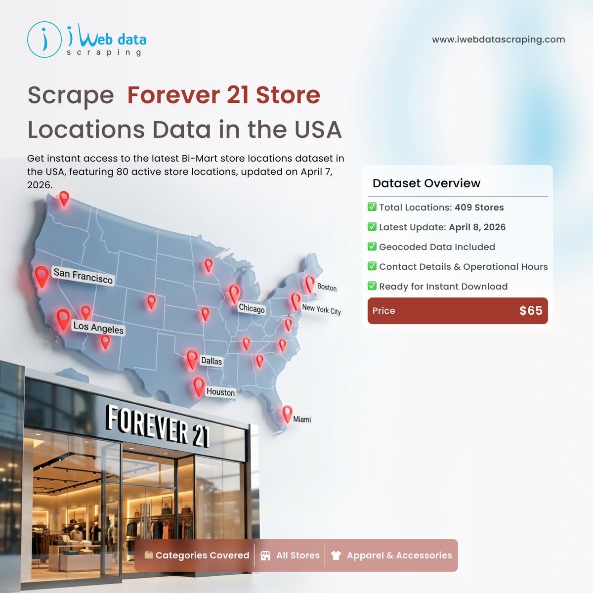 iwebdatascrape's tweet photo. ππ 350+ Store Locations. One Dataset. Fast-Fashion Retail Intelligence.
π Explore the dataset:
https://t.co/NvgUXXowHH
#MarketResearch #SiteSelection #RetailStrategy #BigData #IWebDataScrape https://t.co/SEh8BRFKEh
