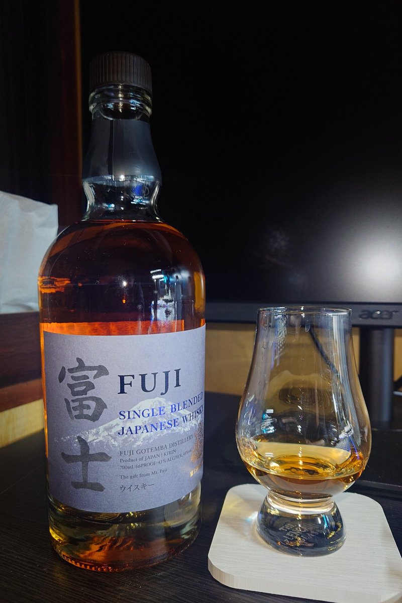 masakazu250's tweet image. #ウィスキー
#whisky
#富士

今日からの癒しの相手は、キリン　富士　シングルブレンデットになります