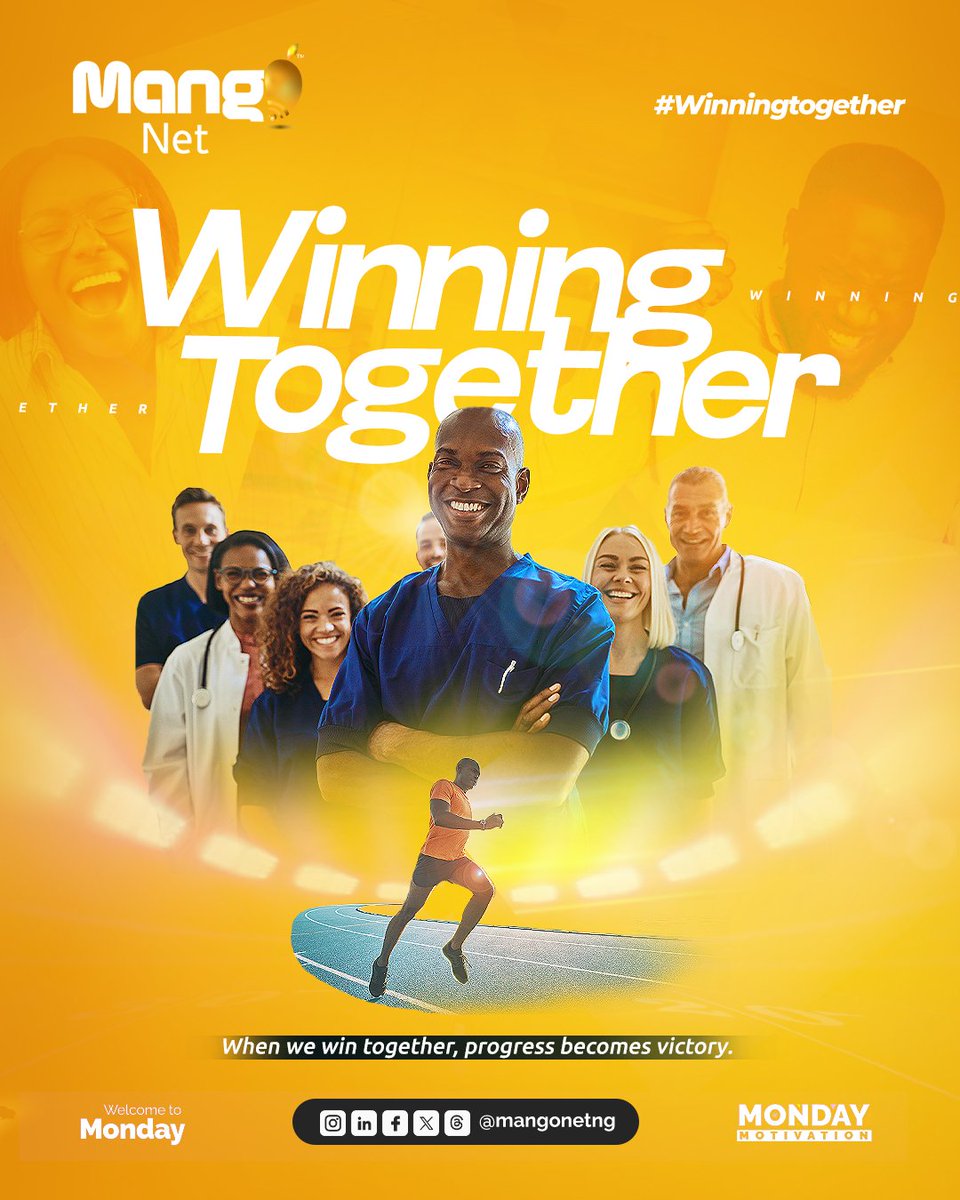 mangonetng's tweet image. When we win together, progress becomes victory! It's another beautiful Monday to win! 🔥💪🏾🏆
.
#winningtogether 
#mondaymotivation 
#newweek
#victory
#teamwork