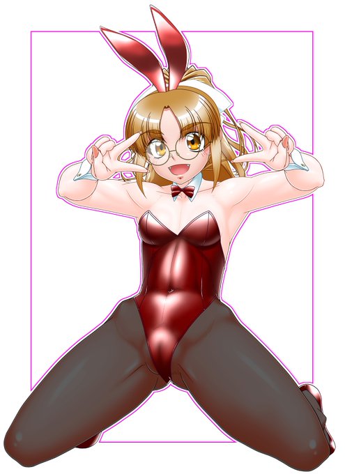 #女の子のピースを見せ合うタグ 