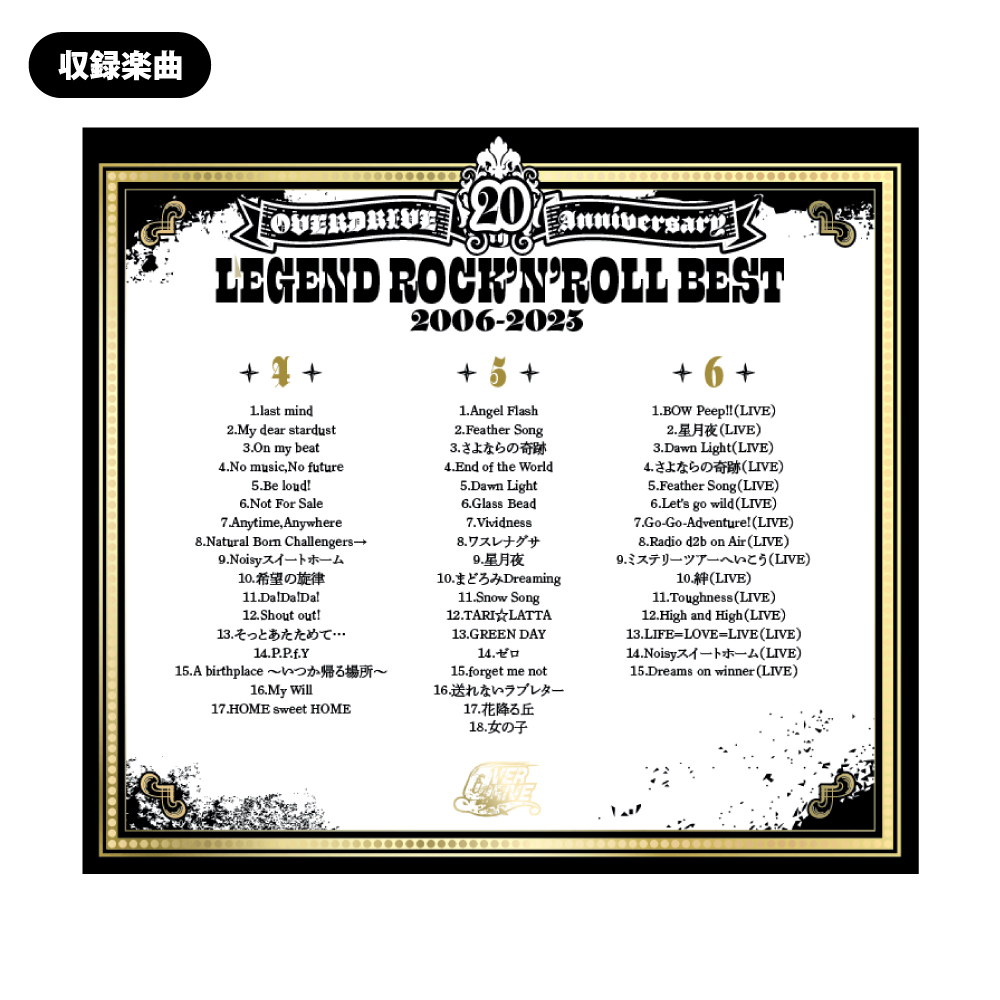 CD Album「OVERDRIVE 20th Anniversary LEGEND ROCK'N'ROLL BEST