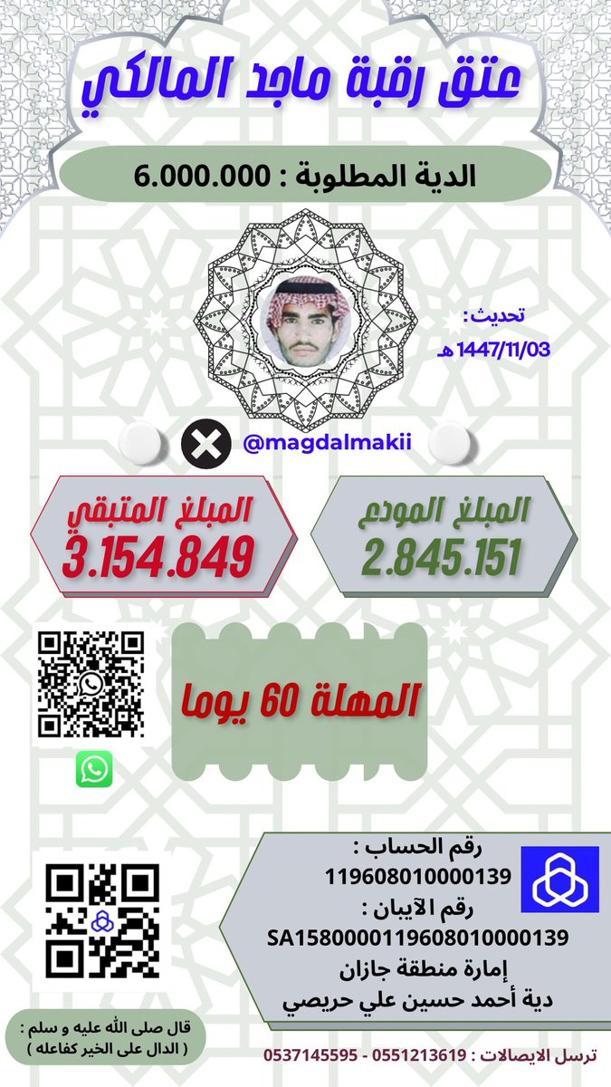 عتق رقبة ماجد جابر المالكي tweet media