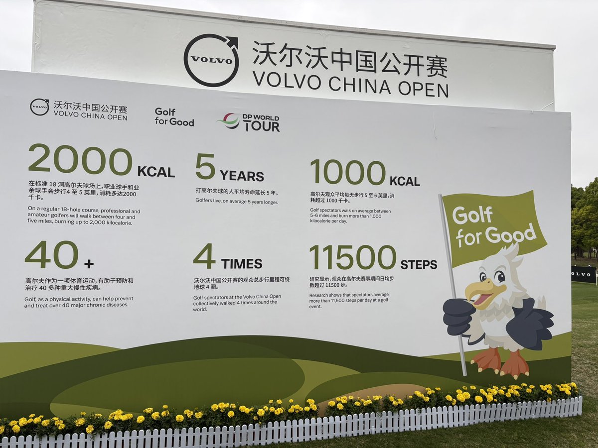 GolfAndHealth's tweet photo. Golf for Good at the Volvo China Open . Nice work @DPWorldTour https://t.co/qQlNixWwVC