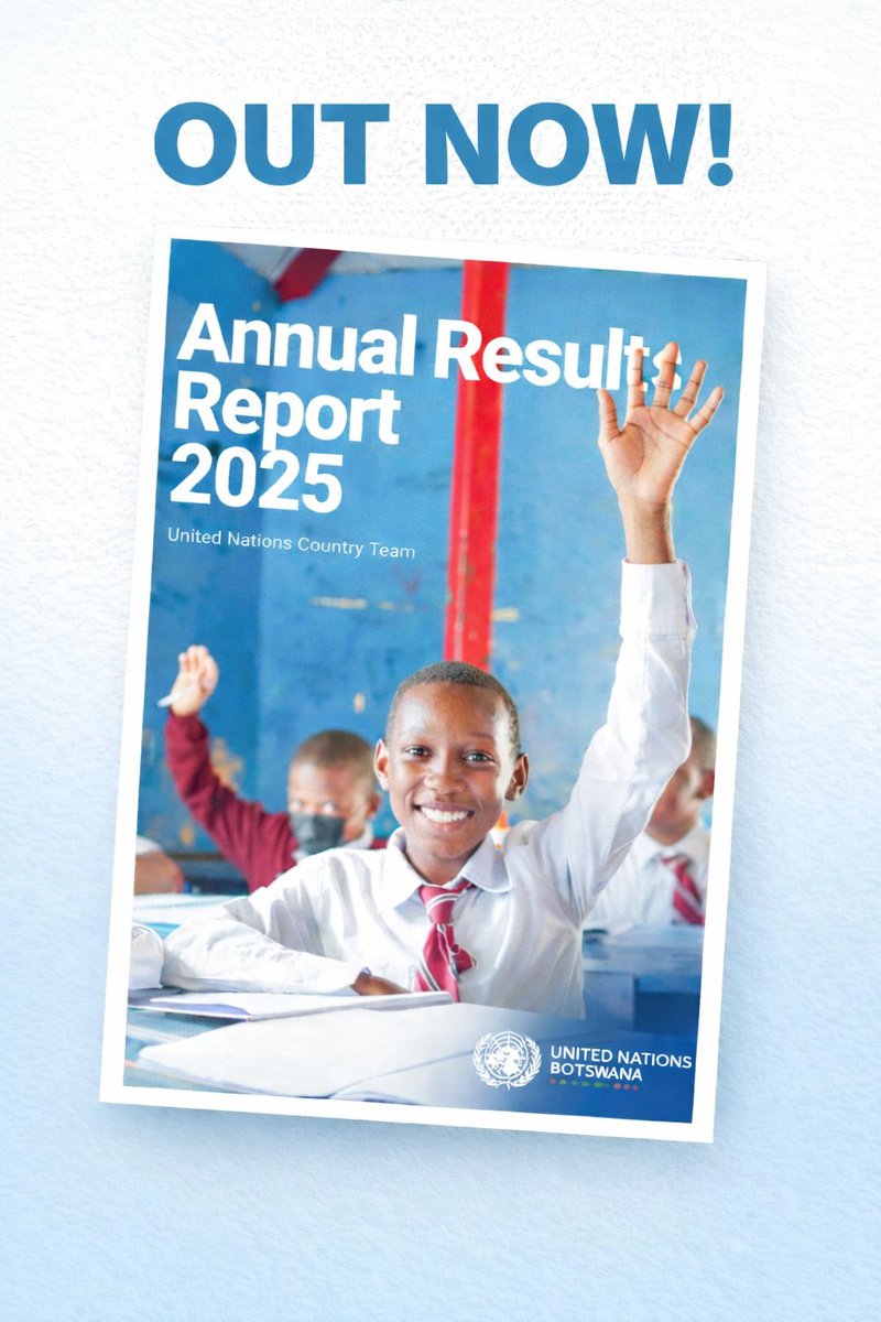 UN_Botswana's tweet photo. Real results. Real impact. Real lives changed.

Discover how the UN worked with the Government of Botswana and partners to deliver meaningful results in 2025.

📊 Read the Annual Results Report: ▶️ https://t.co/HAdcJBAM4J https://t.co/HhJFzamvcT