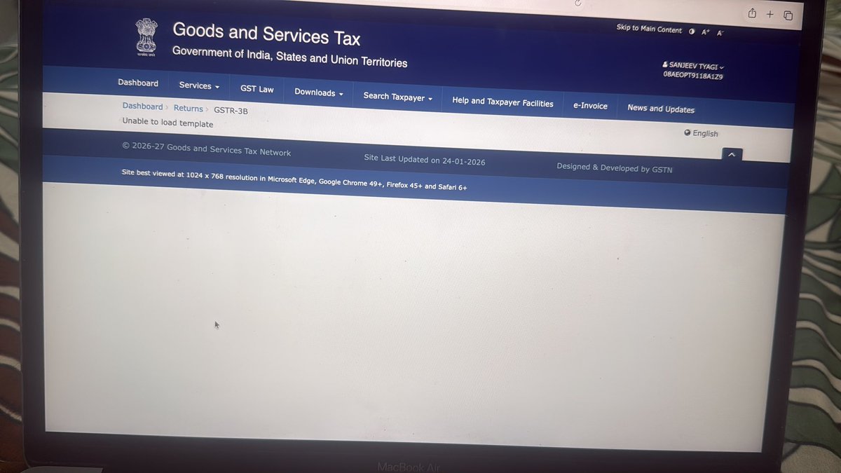 Styagi1980's tweet photo. @Infosys_GSTN @GST_Council @gsthelpline please help us why GST site is not working. If we not able to file pay to penalties and interest https://t.co/oOMeaCXgSy