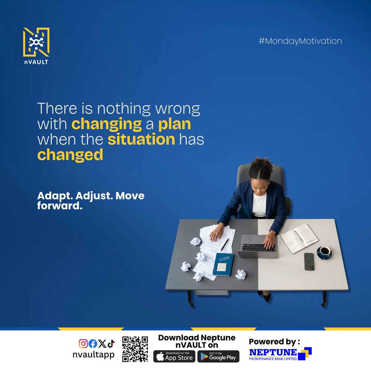 Plans don’t always go as expected—and that’s okay.
What matters is the ability to adjust, refocus, and keep moving forward.

This week, stay flexible. Stay focused. Stay winning. 💪🏽✨
#MondayMotivation