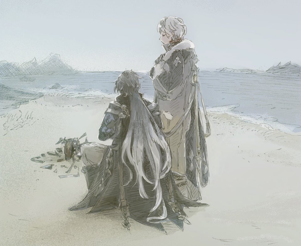 消えた灯を見送るンズさんとイルさん