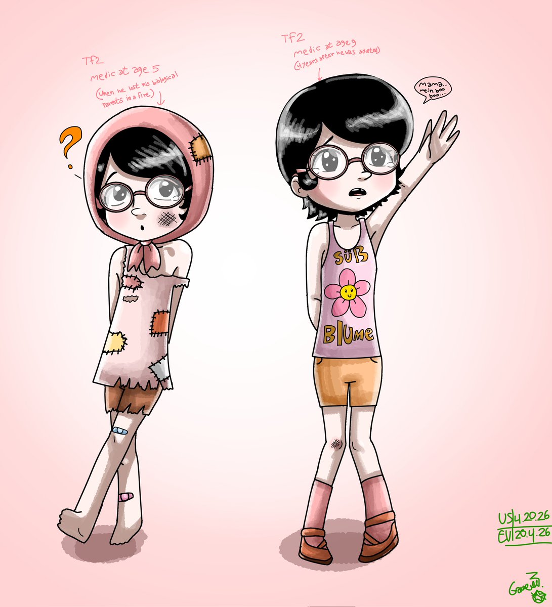 Here's little tf2 medic!!! Sorry for not posting that much, I was just really excited for my dog's 9th birthday!!! He's a shih tzu!! 
Anyways, I drew young medic!!!
#tf2medic #medictf2 #medic #tf2 #TeamFortress2  #cute #teamfortress #youngmedictf2 #herbertludwig #tf2fanart #meem