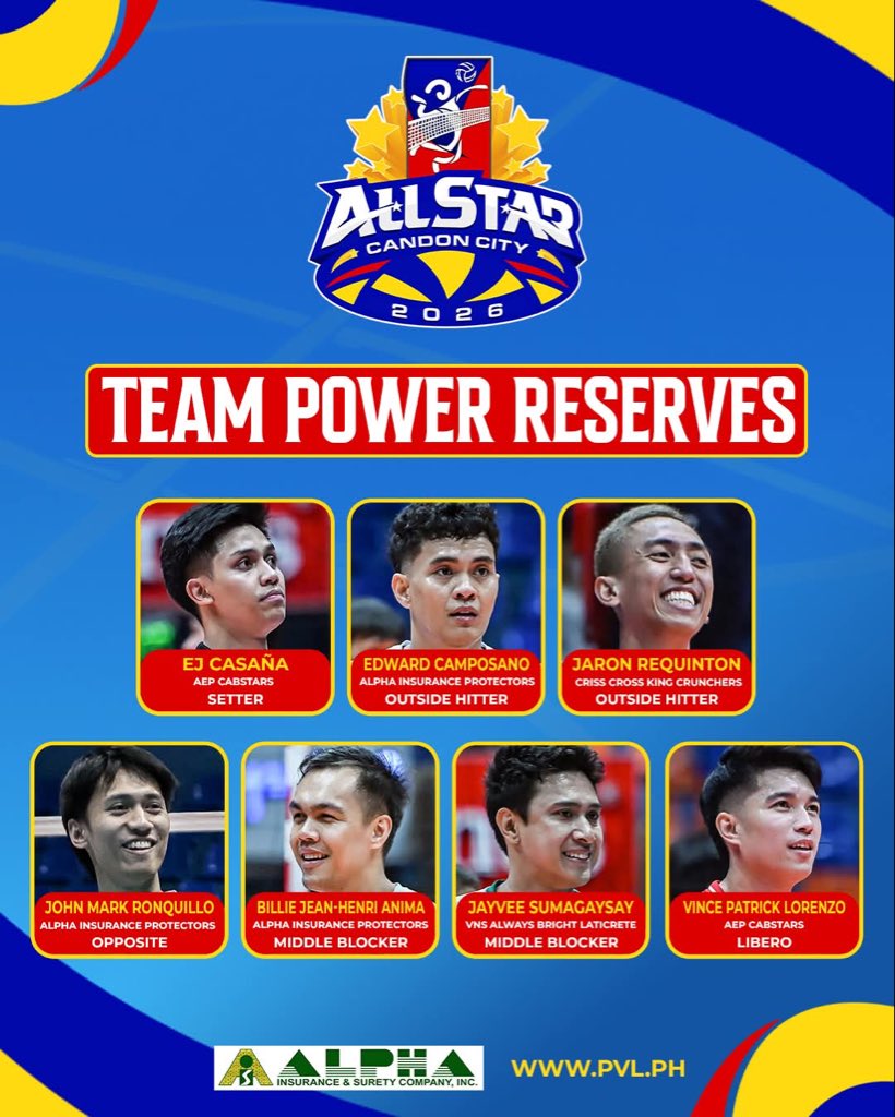 spikersturfph's tweet photo. POWER AND PASSION! 💫
Team POWER and Team PASSION lineups are complete, who you got?
#PVLxSTallstars | #AlphaInsurance https://t.co/GuGmGr1urf