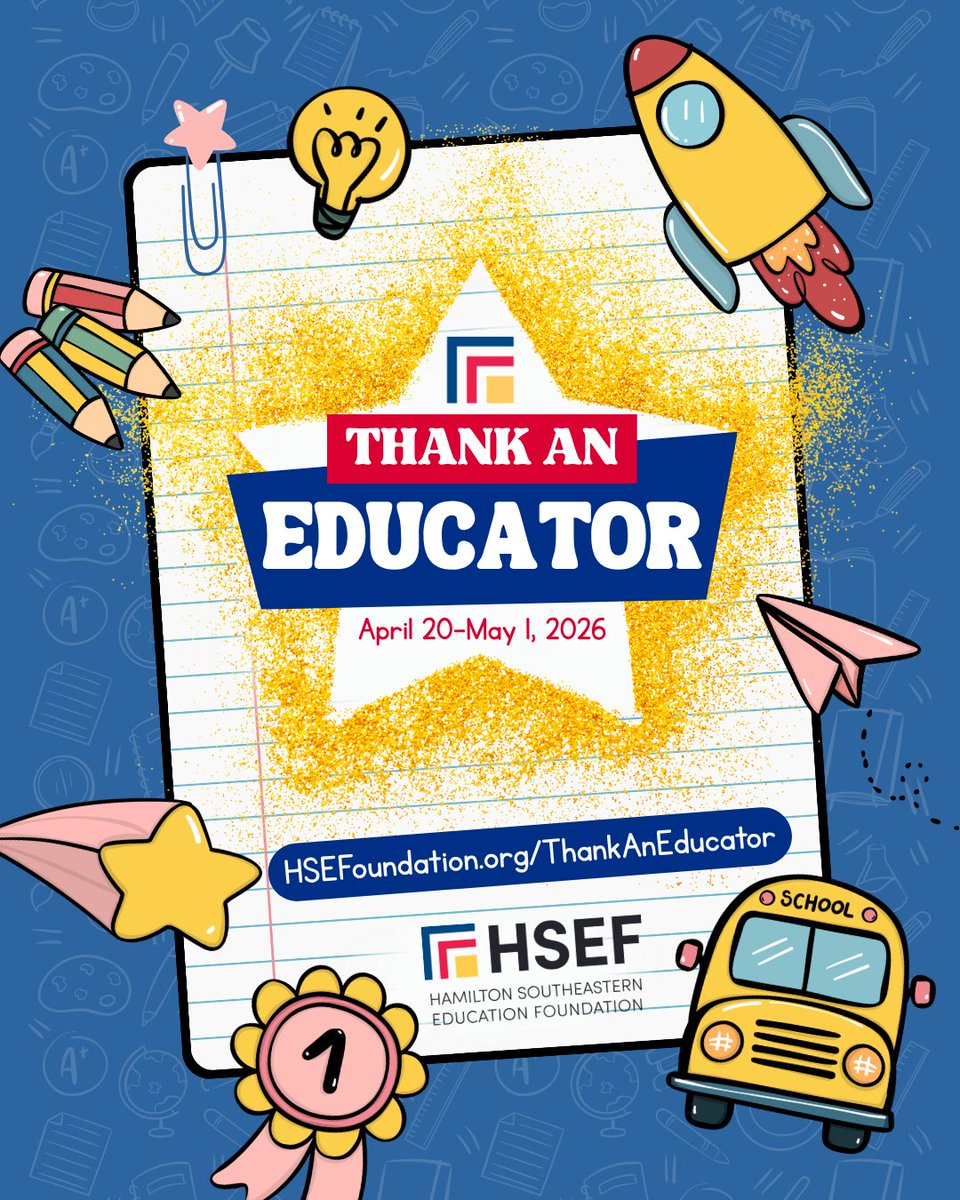 @hseschools is filled with amazing educators of all kinds who help students become the best version of themselves!

Recognize any staff member who has made a difference for your student this year! Nominations are open from now through noon on May 1st. 

hsefoundation.org/ThankAnEducator