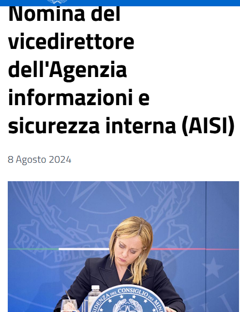 Oggi il vicedirettore dell'AISI Giuseppe Del Deo Nominato dalla Meloni è indagato per una rete di spionaggio e peculato per 5 milioni.
Perquisizioni in corso.
Ma non erano le sorelle più spiate d'Italia?📌📌📌