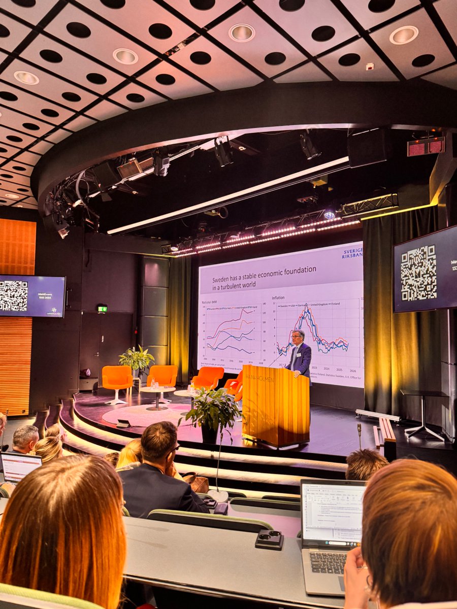 BSapag's tweet image. Now attending the #HanaholmenIndustryForum: The Old World Order is Cancelled
Keynote Erik Thedéen Governor of @Riksbank, on crisis preparedness pillars: low debt = high leverage.
✅ Fiscal balance
✅ Independent Central Bank
✅ Global CB cooperation
#Economics #Sweden