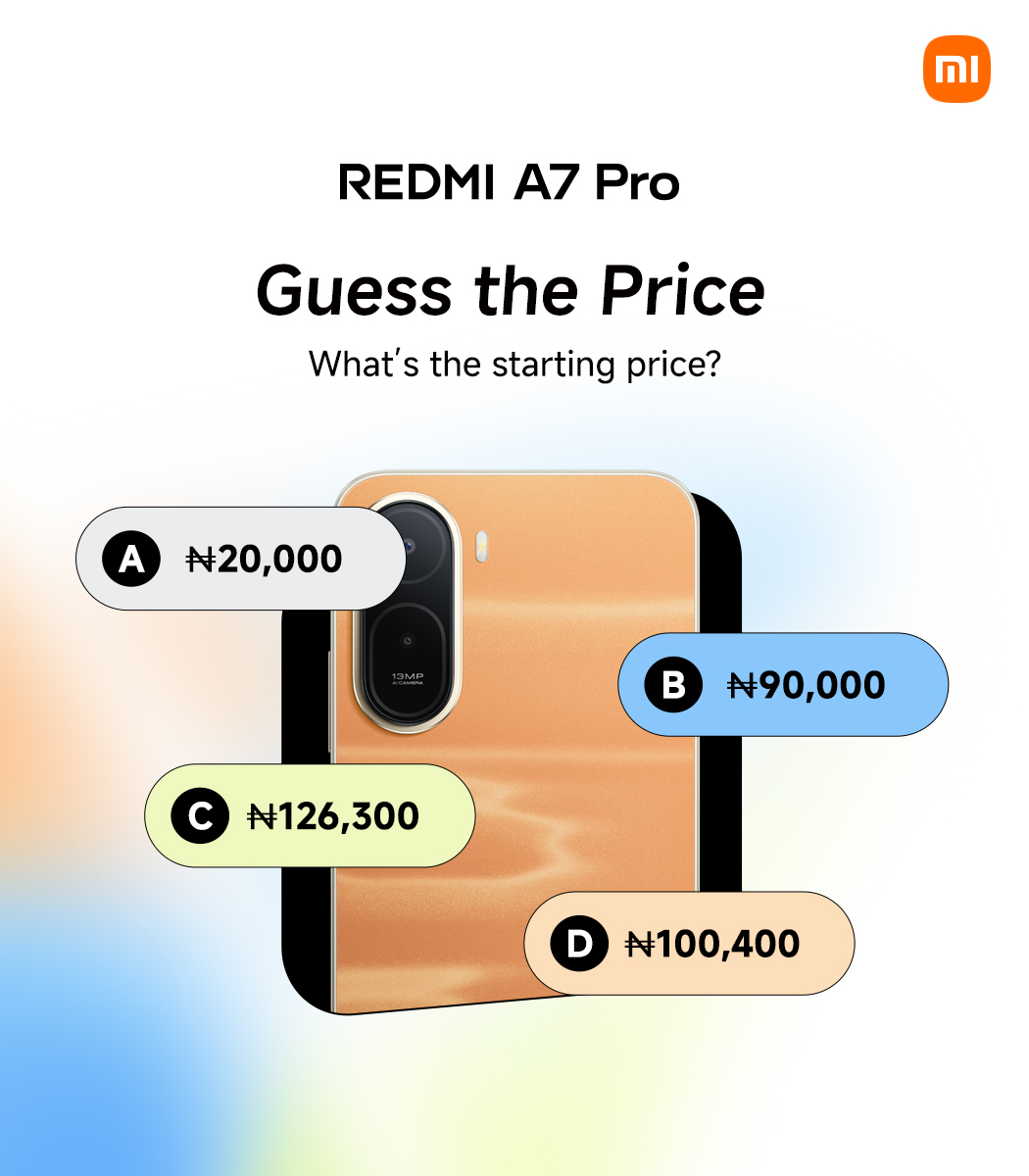 XiaomiNigeria's tweet photo. Guess the price of the REDMI A7 Pro. 👀

Drop your answer in the comments and let’s see who gets it right. 🤔

#REDMIA7Pro #GuessThePrice #Xiaomi #XiaomiNigeria #REDMI #REDMINigeria #TechNigeria #fypviral https://t.co/SmmMXIHFWk