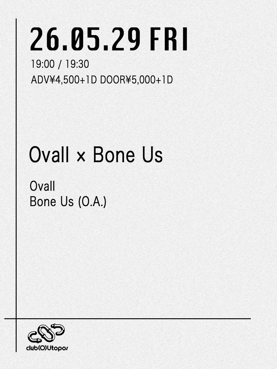 Ovall_Japan's tweet photo. 【新規公演決定】
クラファンでも話題になった名古屋新栄に新しくオープンしたライブハウスclub(O)Utoposの柿落とし公演にOvallが登場！約2年ぶりの名古屋!
真っさらな会場でOvallをお楽しみください。
オープニングに名古屋のバンドBone Usも登場！

⏰ 5/29 (FRI) 19:30~

https://t.co/DGKJe9UGpE https://t.co/9RWhOPQ6mq