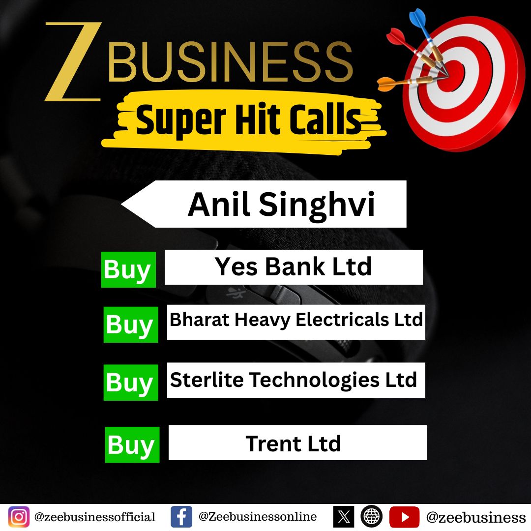 ZeeBusiness's tweet image. #ZeeBusiness के आज के #Superhitcalls