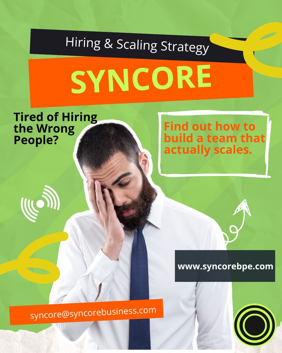 syncorebpe's tweet image. Tired of hiring the wrong people?

One bad hire can slow your entire business down.
The right team can scale it faster than you imagine.
Learn how to build a team that actually grows with you.

#HiringTips #BusinessScaling #StartupLife #RemoteTeam #VirtualAssistant