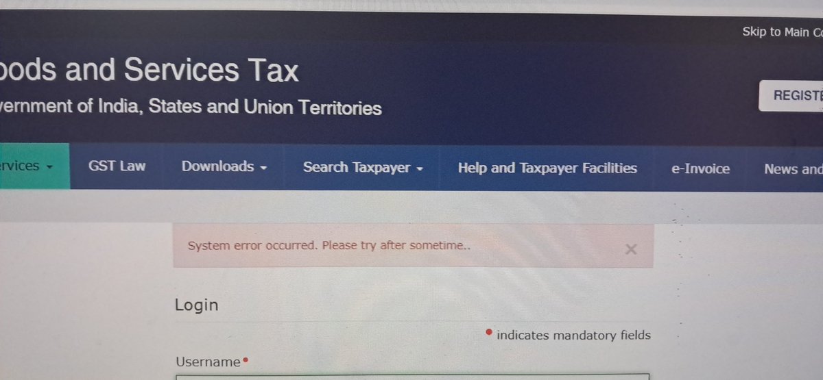 joshisganesh's tweet photo. @Infosys_GSTN @cbic_india #GSTIN portal issuue.
GST portal is not working and unable make the payment. Please resolve the error. Portal is very slow https://t.co/AGDiBPRbdb