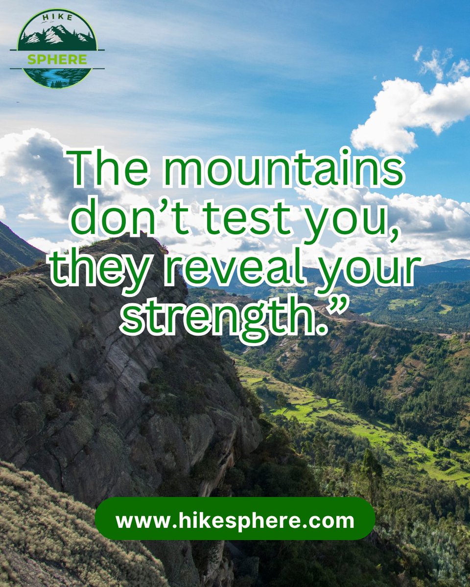 hikesphere's tweet image. The mountains don’t test you — they reveal your strength. 🏔️💪

Keep climbing. Keep growing. 🌿

🌍 hikesphere.com

#Hiking #Mountains #Adventure #Motivation #TrailLife #ExploreMore #HikeSphere