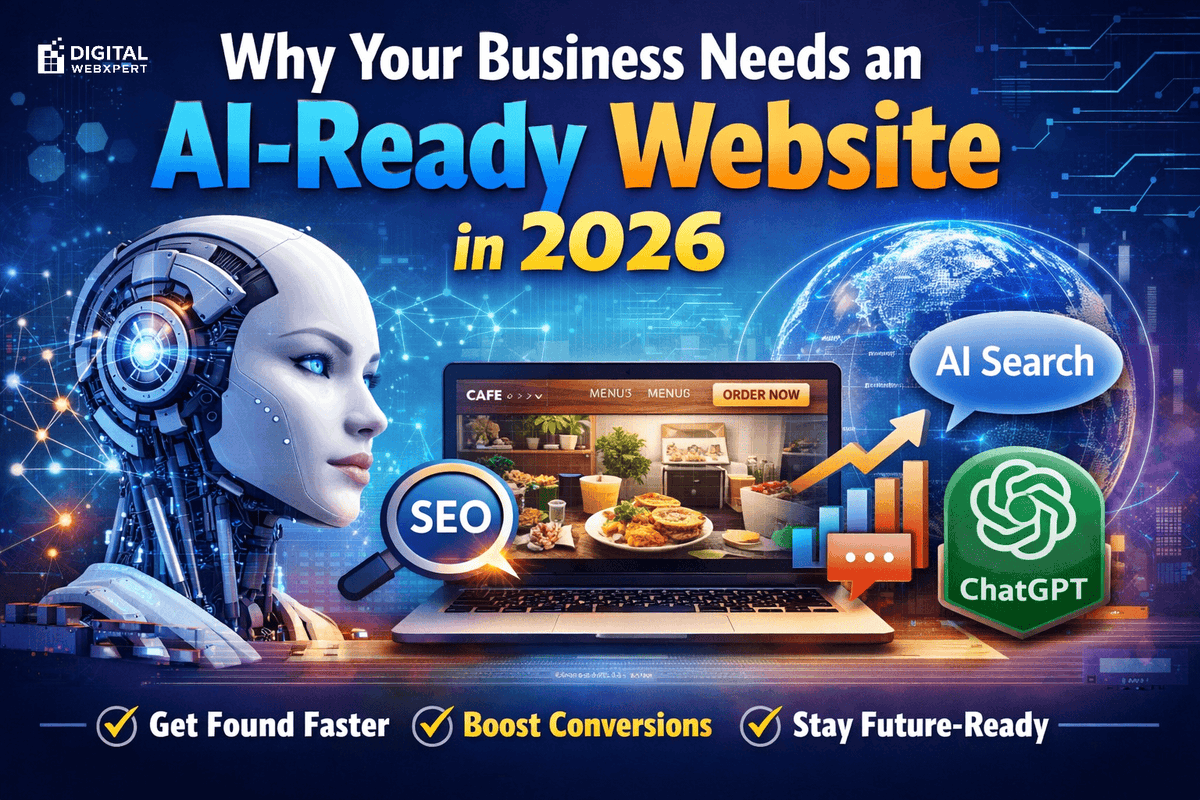 DigitalwebXpert's tweet photo. Your website isn’t outdated because of design.
It’s outdated because it’s not AI-ready.
In 2026, AI decides who gets visibility.

Read:
 https://t.co/UI9oCGeyXX

Reply AUDIT for a free review. https://t.co/s2R6CzyTm5