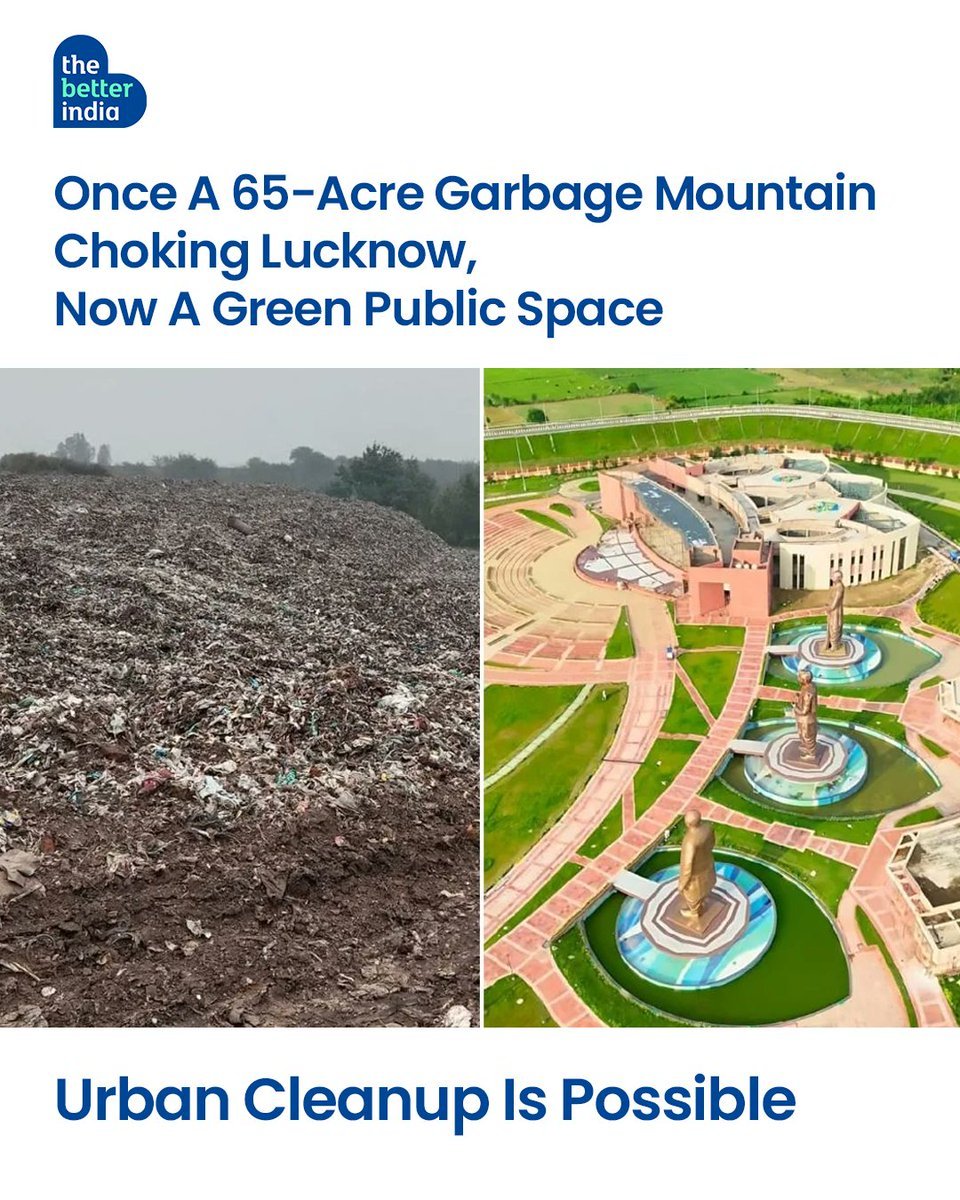 This was a dumpling ground (few Months Ago) converted into a park, It Will Take Time For Plants To Grow, But Idiots Like Him Won't Understand.