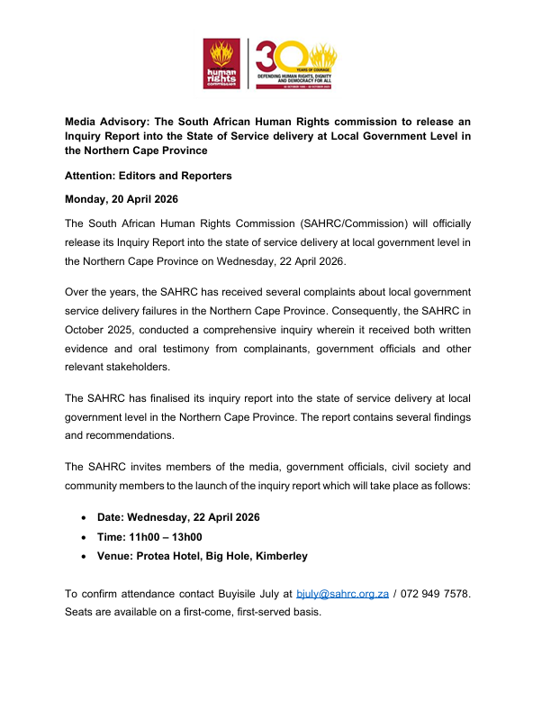 SAHRCommission tweet media