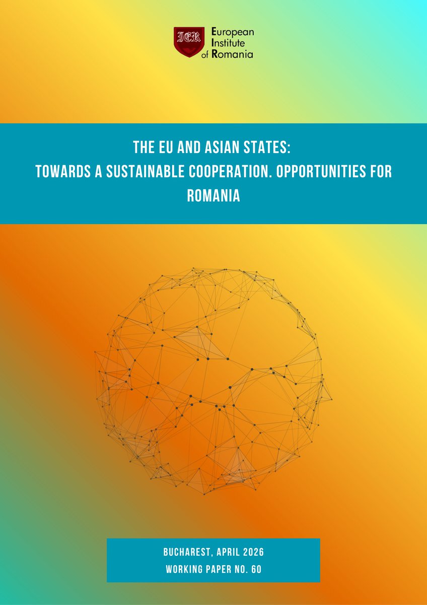 EuroInstRomania's tweet photo. #EIR announces the publication of a new working paper entitled ‘The EU and Asian states: Towards a sustainable cooperation. Opportunities for Romania’ ➡️https://t.co/wkeknlCLnI https://t.co/k7sWhGhRgO