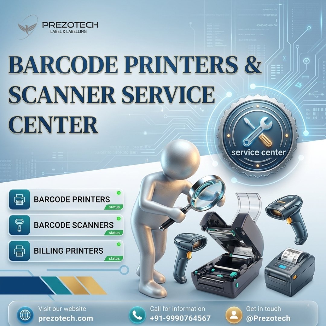 prezotechsol's tweet image. 🔧 Reliable Barcode Solutions, All in One Place!
From printers to scanners and billing machines – Prezotech ensures smooth performance with expert service &amp;amp; support. Keep your business running without interruptions! 🚀#Prezotech #BarcodePrinter #BarcodeScanner #ServiceCenter