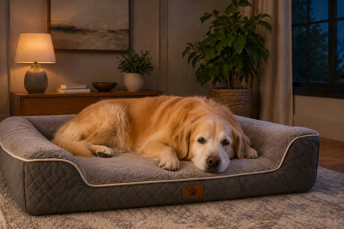 AbdulA71444's tweet image. Dog struggling to stand or sleep comfortably? It might be their bed.We tested the best orthopedic dog beds that actually support joints &amp;amp; improve sleep 🐶👉 ahembeauty.com/best-orthopedi… #SeniorDogs #DogHealth #PetCare #OrthopedicDogBed