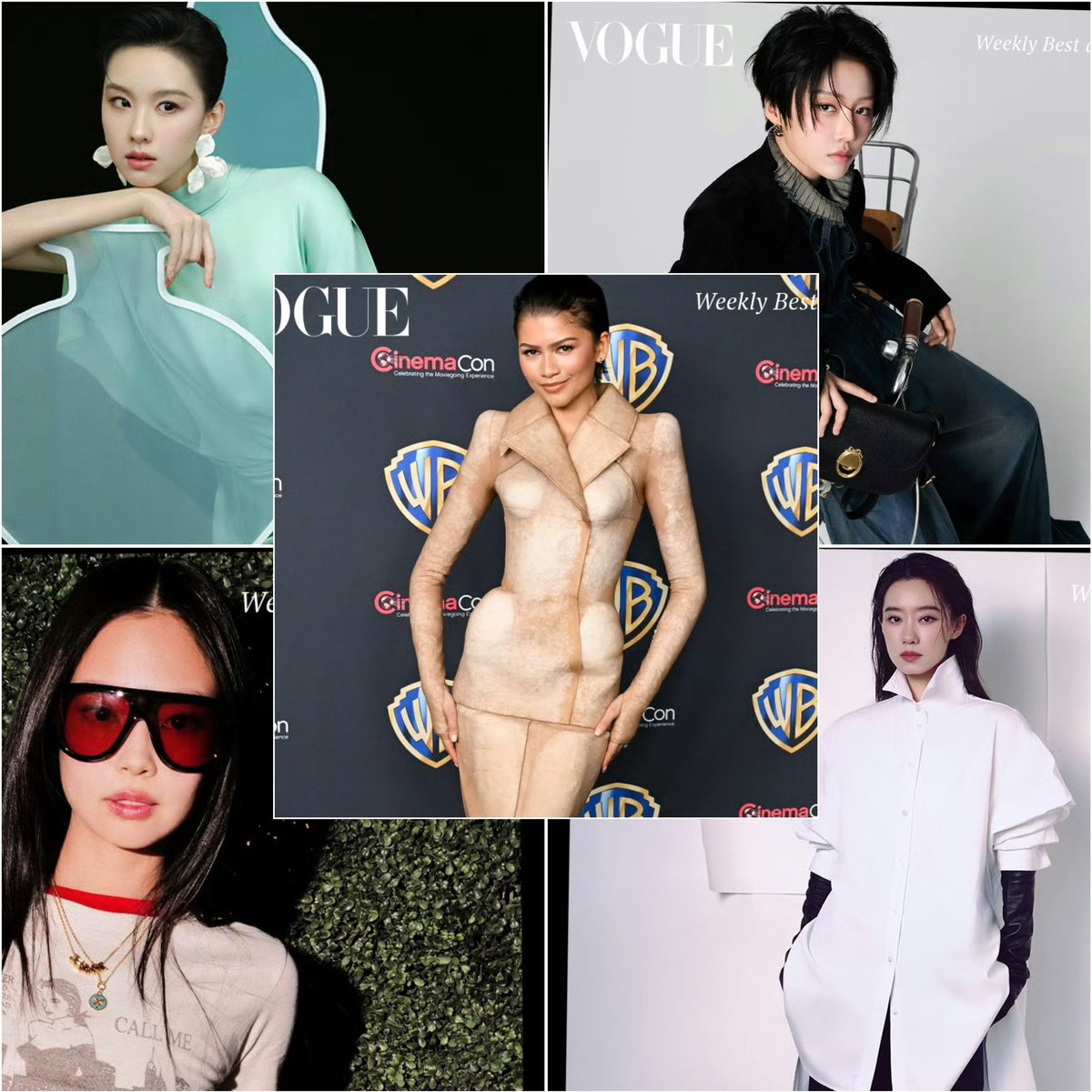 CDrama_Universe's tweet image. #VOGUE Weekly Best Outfits#

This week's Top 5 Female Celebrities:

👸#ChenDuling 

👸#LiuYuxin 

👸#Jennie 

👸#ZhangXiaofei

👸#Zendaya

*The above rankings are in no particular order.
