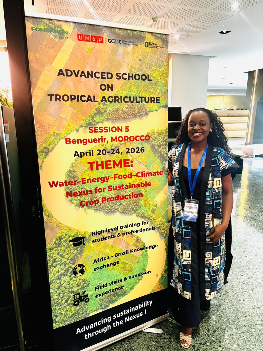 SangwaSifa's tweet photo. Day 1 of #ASTA2026 (Advanced School on Tropical Agriculture) is officially here!
I am so excited to dive into this unique Africa-Brazil knowledge exchange, learning from top Moroccan and Brazilian experts. 

This year’s theme is the Water-Energy-Food-Climate Nexus for Sustainable Crop Production.
This week, we will be going beyond the classroom with field visits and hands-on experience to see exactly how we can advance sustainability through this nexus. 
By mastering the balance between water, energy, food, and climate, we can help farmers:
✅ Increase crop yields while using fewer resources.
✅ Adapt to a changing climate more effectively.
✅ Create more profitable and resilient farming systems.
Advancing sustainability through the nexus starts now. Stay tuned as I take you along for the field visits and lessons from lectures! 

#ASTA2026 #SustainableAgriculture
#CropQuality #OCPFoundation, #GCZSC #UM6P #USP #FoodSecurity #TropicalAgriculture