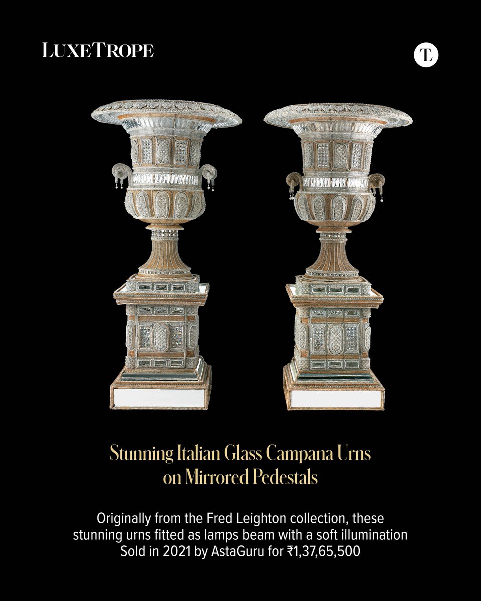 LuxeTrope's tweet image. Heirlooms are special because they have a story to tell—whether it’s the patina on an old vase or the sparkle of a crystal chandelier. These pieces bring history and vintage allure into the home, while performing well at AstaGuru auctions.
#LuxeTrope #LuxuryIntelligence #Decor