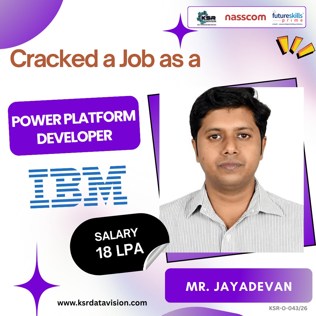 ksrdatavizon's tweet image. 18 𝑳𝑷𝑨 𝒂𝒕 𝑰𝑩𝑴!

Congratulations to Mr. Jayadevan for cracking a Power Platform Developer role at IBM 
Hard work + Skills + Right Guidance = Career Success

#IBM #18LPA #PowerPlatform #SuccessStory #Placement #CareerGrowth #ITJobs #TechCareers #KSRDataVision