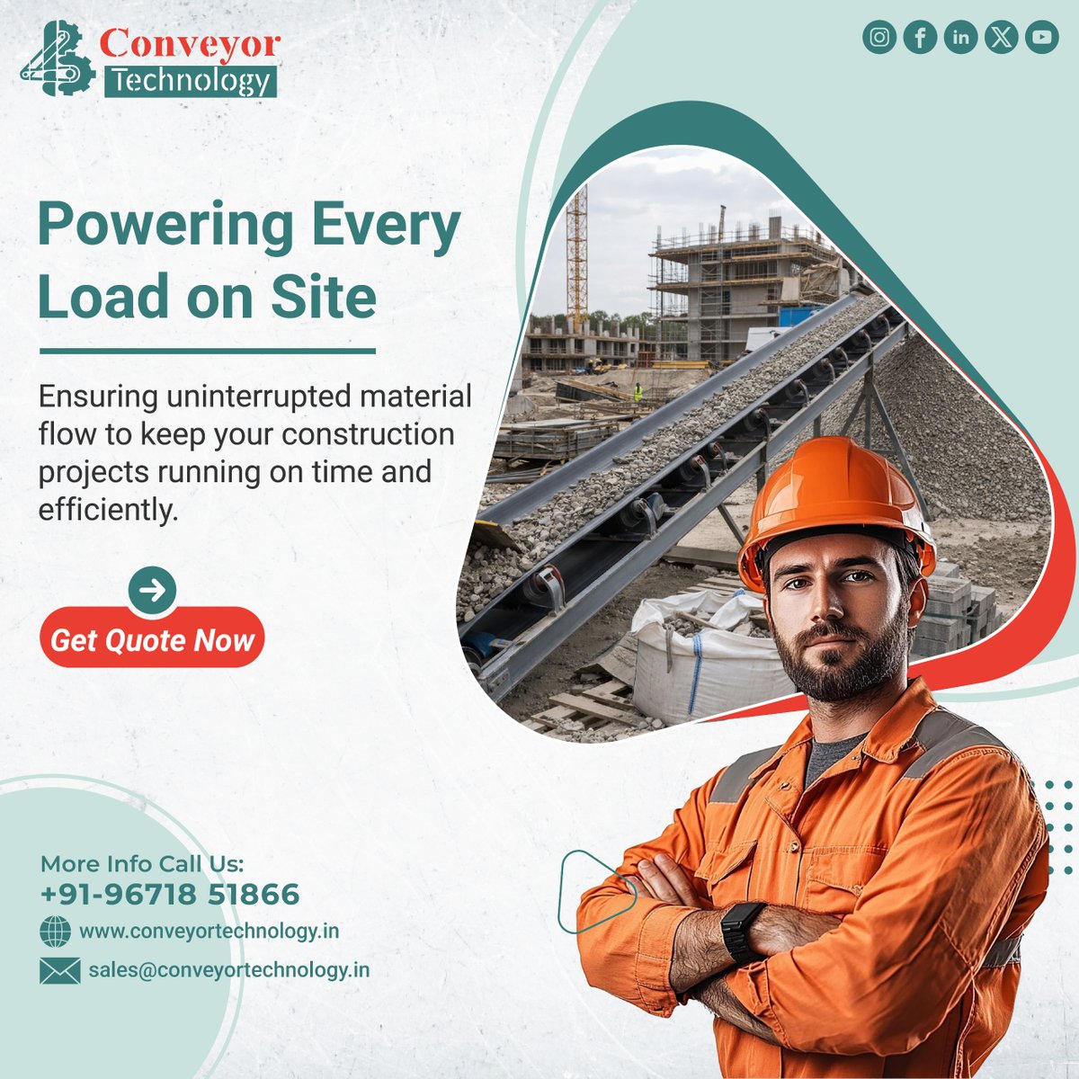 ConTechRubber's tweet image. Powering every load on site💁‍♂️💁‍♀️💁‍♂️

#contech #contechrubber #conveyortechnology #conveyor #belt #conveyorbelts #beltconveyors #conveyorsystems #automation #industrialautomation #sonipat #haryana #rubberbelt  #HighPerformanceBelts #constructionprojects #uninterruptedmaterialflow